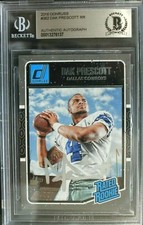 Dak Prescott Signed Autographed ROOKIE 2016 Donruss #362 Card SILVER INK 
