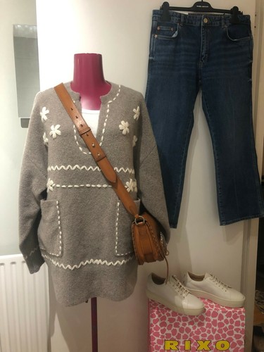 ZARA £109 EMBROIDERED KNIT WOOL SWEATER 56% Wool 21% Yak fibre AW21/22 BNWT New - Picture 2 of 12