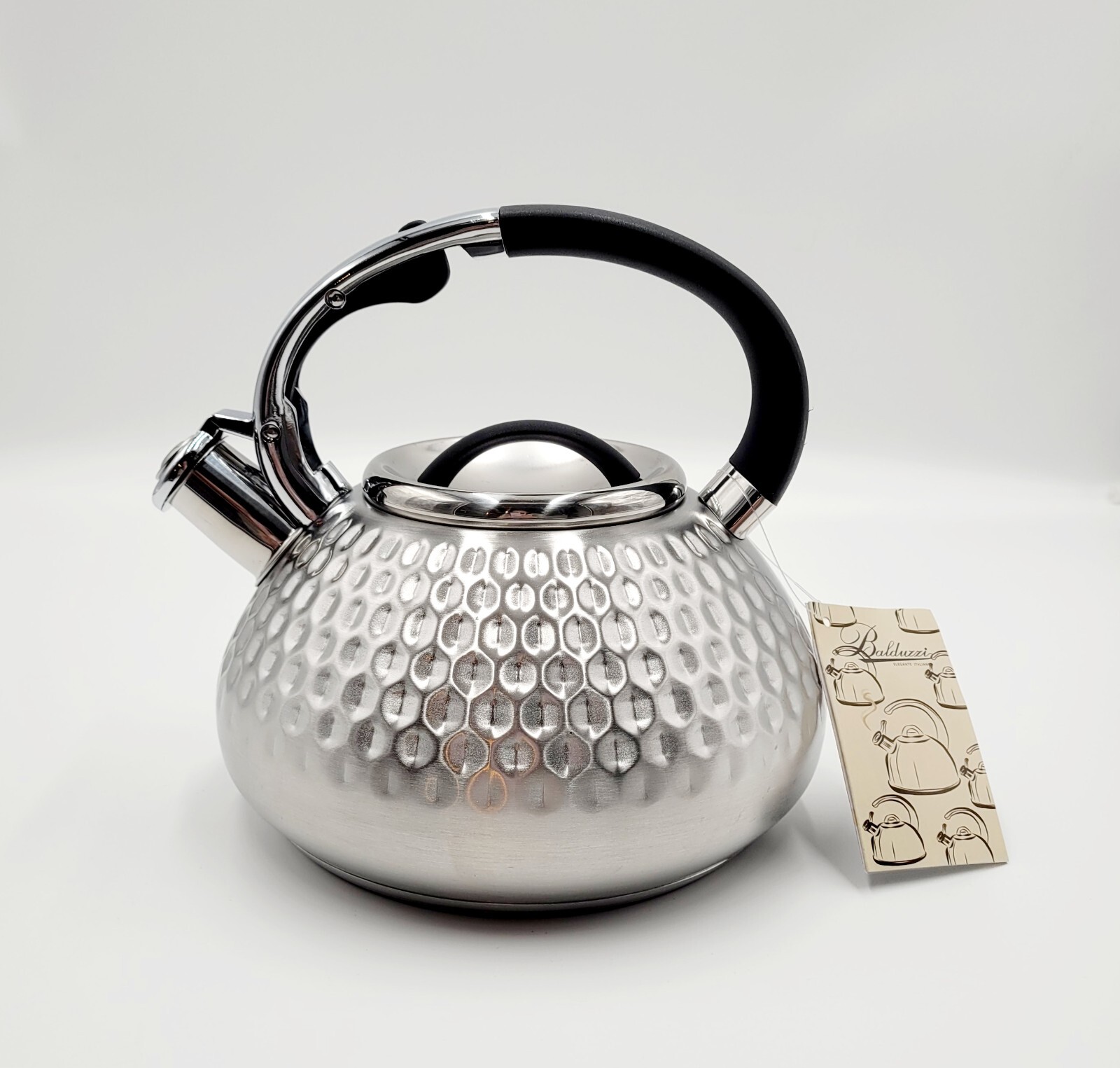 Balduzzi Italian Style Hammered Stainless Steel Tea Kettle NEW eBay