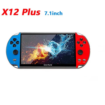 X12 Plus Handheld Game Console 7.1'' IPS Screen with 32G TF Card for Retro Games