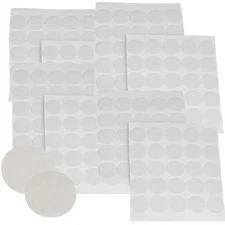 100 Sets Hook & Loop Fastener Coins Dots Adhesive-Backed 20mm Free Ship WHITE