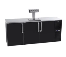Draft Beer Cooler, Krowne Model DB84, 3 section, 4 Faucet "T" tower