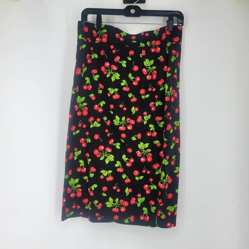Gonna a matita Pinup Couture stampa ciliegia Rockabilly dritta donna taglia 1X - Foto 2 di 6