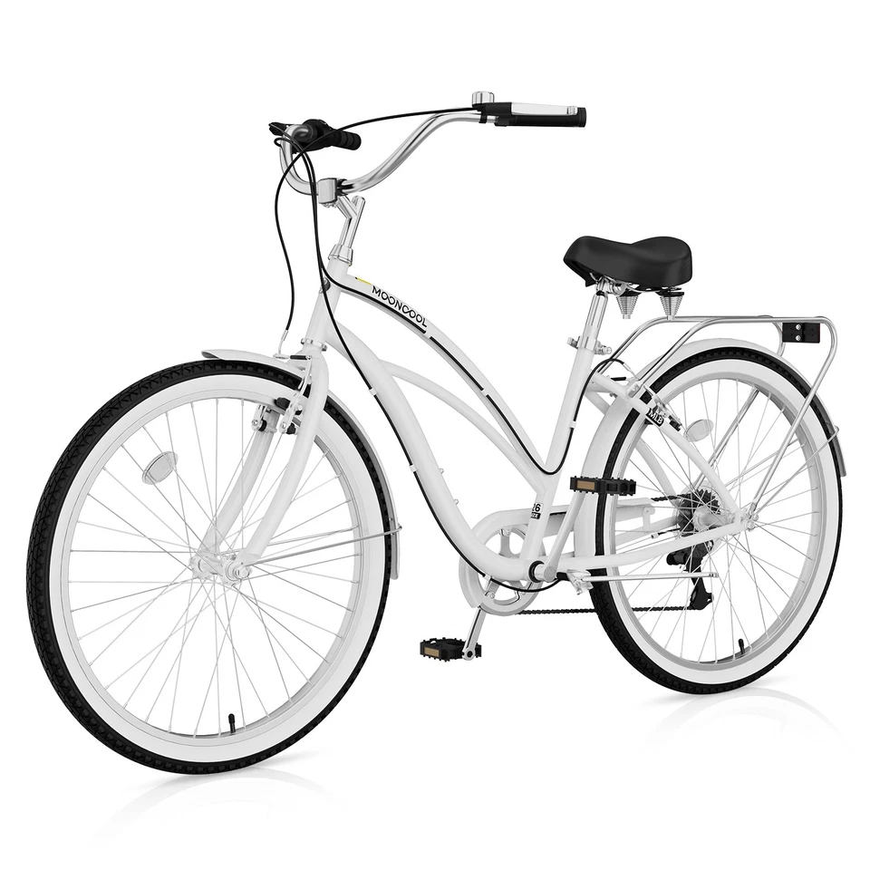 NAIZEA Cruiser Bike for Adults 26/24" Step-Through Bicycle Classic Beach Bikes - Image 3 of 4
