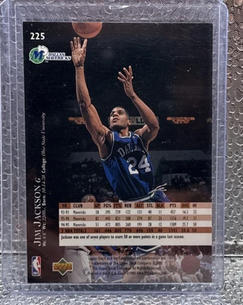 1995-96 Upper Deck Electric Court Gold SSP Jim Jackson #225 Foto 2 de 3