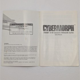 Cybermorph Jaguar 64 Bit Game Manual Atari Corporation 1993 Vintage