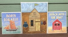 3 Decorative Beach Themed Plaque/signs