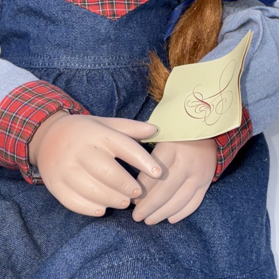 "Muñeca de tela y porcelana Hannah Rose de Kelly RuBert 28"" grande herida ojo negro" Foto 3 de 4