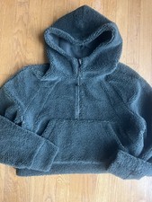 EUC Lululemon Scuba Oversized Fleece Funnel-Neck Half-Zip M/L Smoked Spruce 158