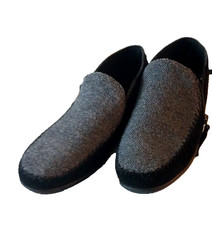   Minnetonka Women's Sidney Soft Suede Zip-up Casual Shoe BLACK/GREY SIZE 8