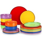 Bonita Dinnerware Sets 18 Pieces, Stoneware Dishes Set for 6, Plates and Bowl...