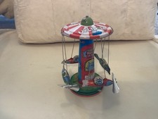 VINTAGE Ugly Doll Rocket Spinning Carousel Tin Toy Collector Series WORKS GREAT,