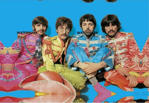 THE BEATLES WALL ART CANVAS PRINT FRAMED LOOKS FAB 16 X 12 INCH BARGAIN £5.99