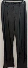 Nasty Gal Pleather Black Pants Button Fly. Sz 4 E23