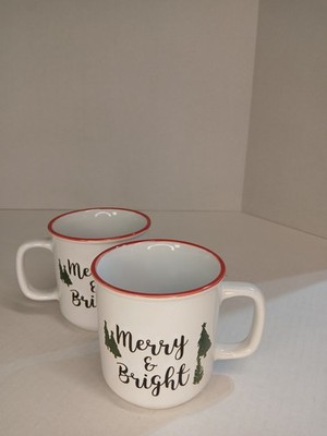 Christmas Mugs, 2 Merry & Bright. Good Soup Cup.
