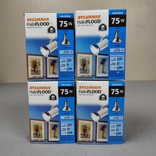 Sylvania Halo Flood Par 30 Light Bulbs 75W 4 Pack 50 Wide Indoor Outdoor 3.75"