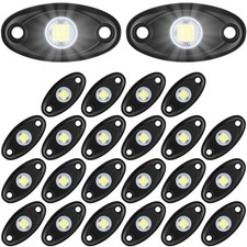 Treela 20 Pods Rock Lights Pure Ambient Underglow for Car SUV White