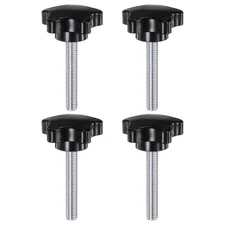 4pcs Star Clamping Knobs M8 x 50mm Metric Thread 39mm 5-Star Head Thumb Screws