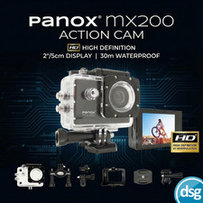 Panox MX200 Action Camera Display 5cm Display / 30m Waterproof - Black