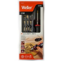 Weller WLIWBK2523C Brandmalkolben Set 25W 230V Pyrographie Holz/Leder 15-Tlg