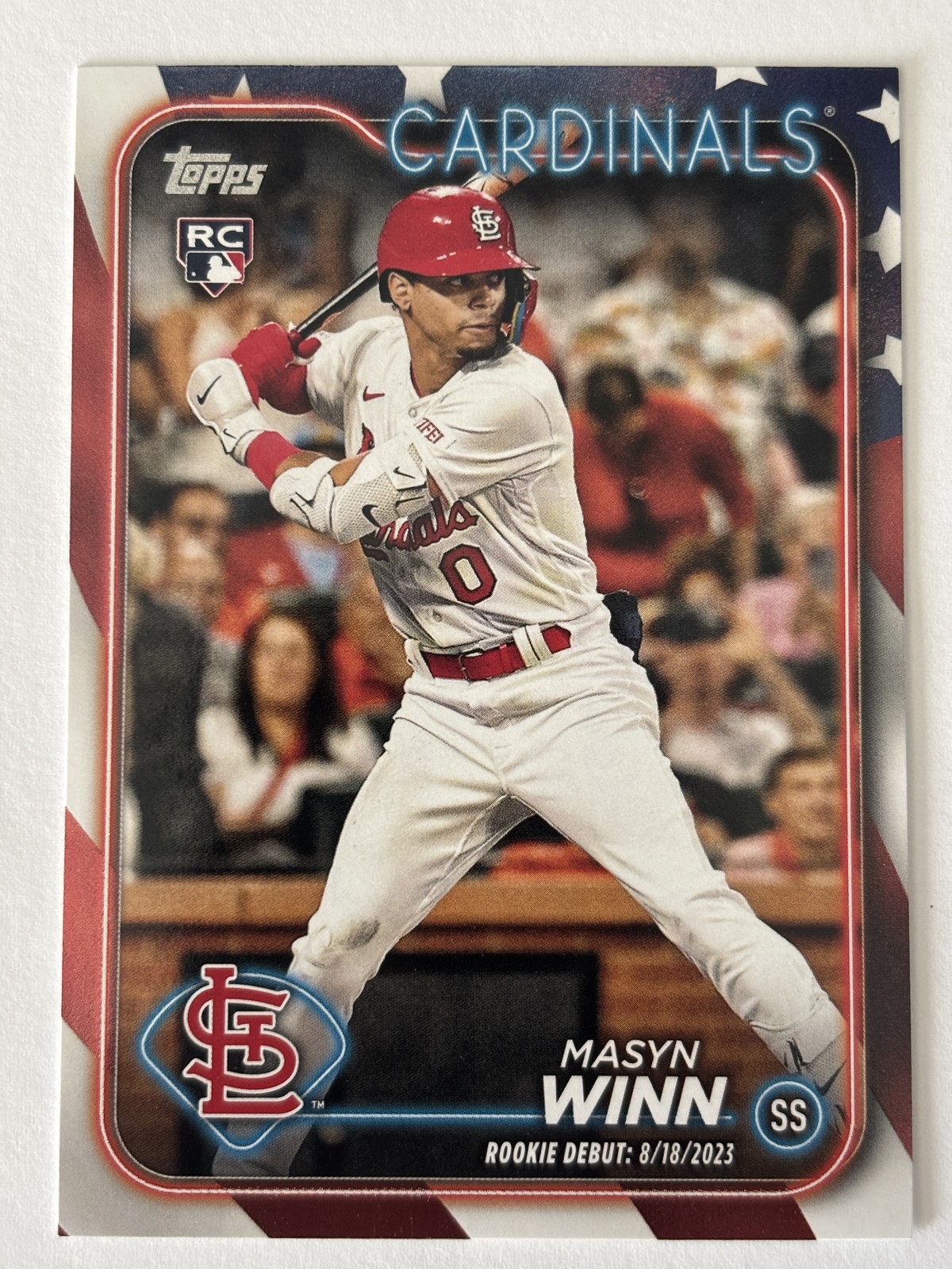 2024 Topps Update #US272 Masyn Winn RC Independence Day #/76