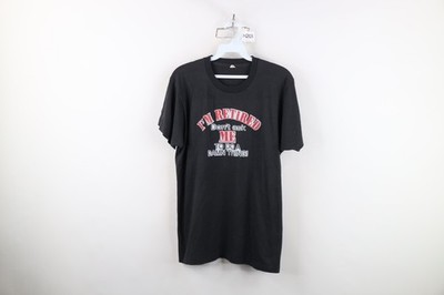 Vtg 80s Mens Large Faded I'm Retired Don't Ask Me To Do A Damn Thing T-Shirt USA