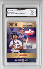 2016 Rookie Phenoms Gold Platinum Limited Edition /2000 Pete Alonso #74 GMA 10