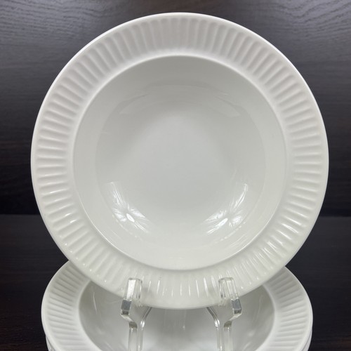 4 Crown Lynn Apollo New Zealand White Ironstone 7” Rimmed Cereal Bowls HTF! - Picture 2 of 11