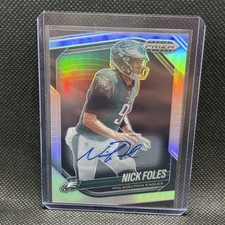 2025 Panini Prizm Black  Nick Foles Eagles Silver Prizm Auto