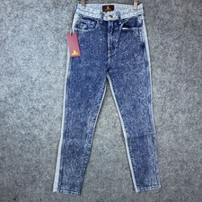 Vintage Style Jordache Coming Going Two Tone Crop Jeans Women 25 Denim Slim