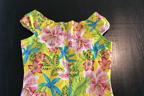 Tommy Hilfiger Yellow Floral Stretch Dress Size 6 Tropical Print Mini Dress - Picture 4 of 9
