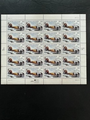 Scott #3235 Klondike Gold Rush Pane of 20 32¢ Stamps (1998)