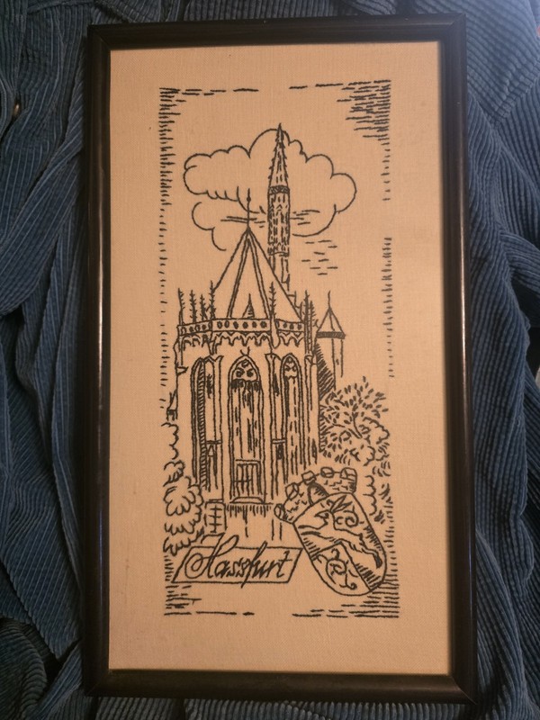 Embroidered Framed Wall Art Ritterkapelle Knights Chapel Haßfurt Hassfurt AmMain
