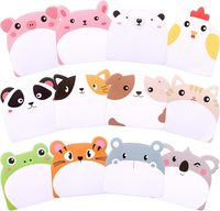 Niedliche Haftnotizen Kinder, 12 Paket Haftnotizen Tiere 12 Stile, 360 BläTter K