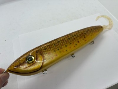 10” Musky Klan Persuader Brown Trout Glidebait Jerkbait Crankbait - Main Image