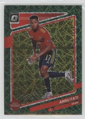2021 Panini Donruss Road to Qatar Optic Green Velocity Prizm Ansu Fati #146 13y4