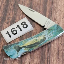 Vintage Lockback Knife Taiwan Largemouth Bass Fish Picture
