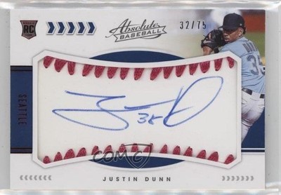 2020 Panini Absolute Pink 32/75 Justin Dunn #120 Rookie Auto RC 18qk