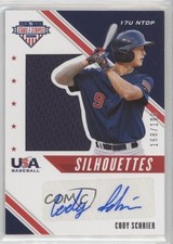 2020 USA Baseball Stars & Stripes Silhouettes Signatures Cody Schrier Auto 0c6