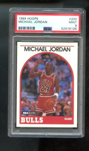 1989-90 Hoops #200 Michael Jordan PSA 9 Graded Basketball Card NBA Bulls 89 1990