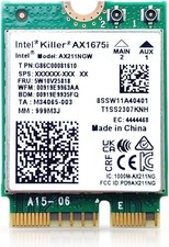 AX1675i Wi-Fi 6E Killer Series Tri Band 2.4/5/6 GHz Upgrade  2.4 Gbps 