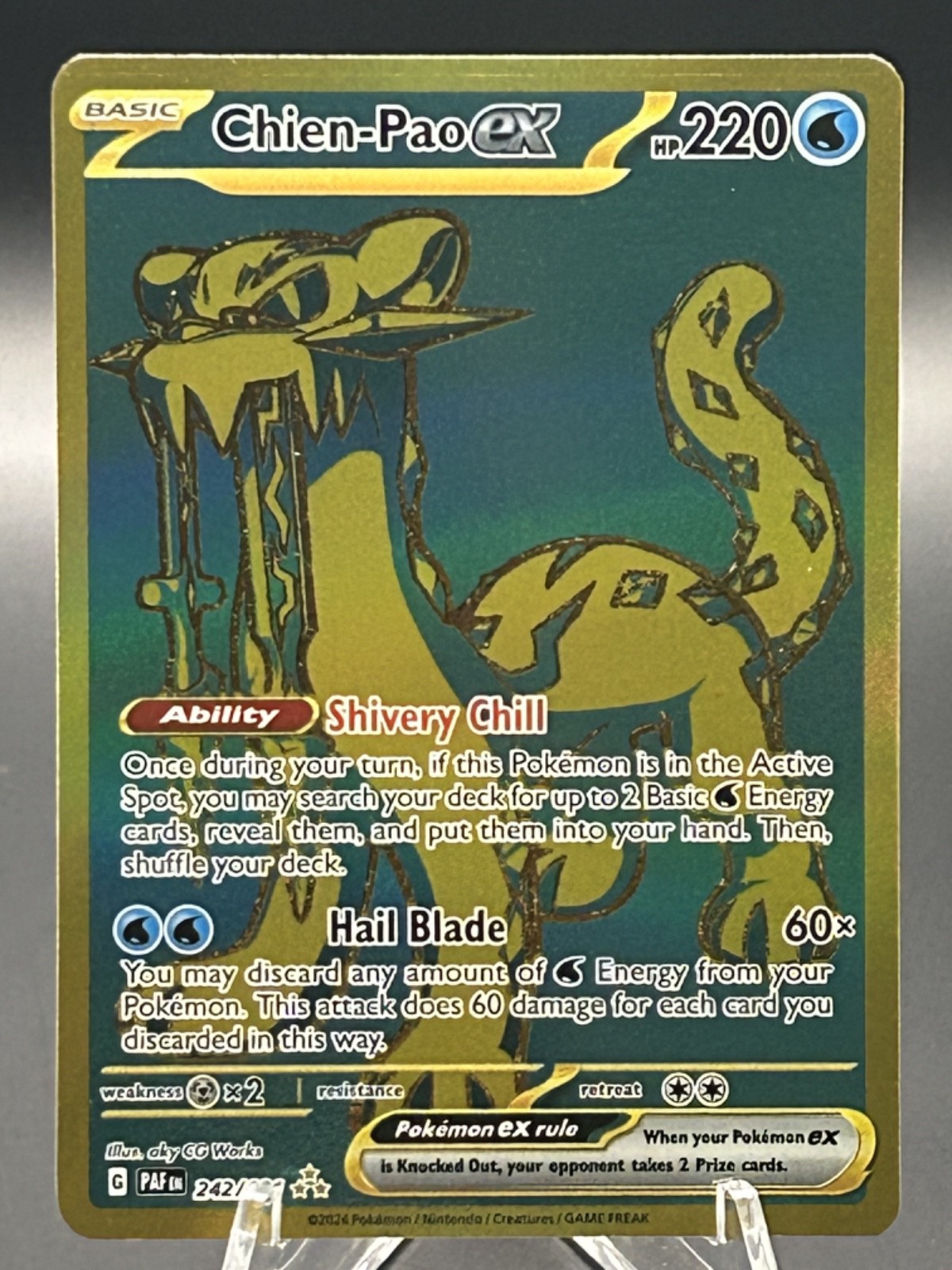 Pokemon Chien-Pao ex (242/254) Paldean Full Art Holo