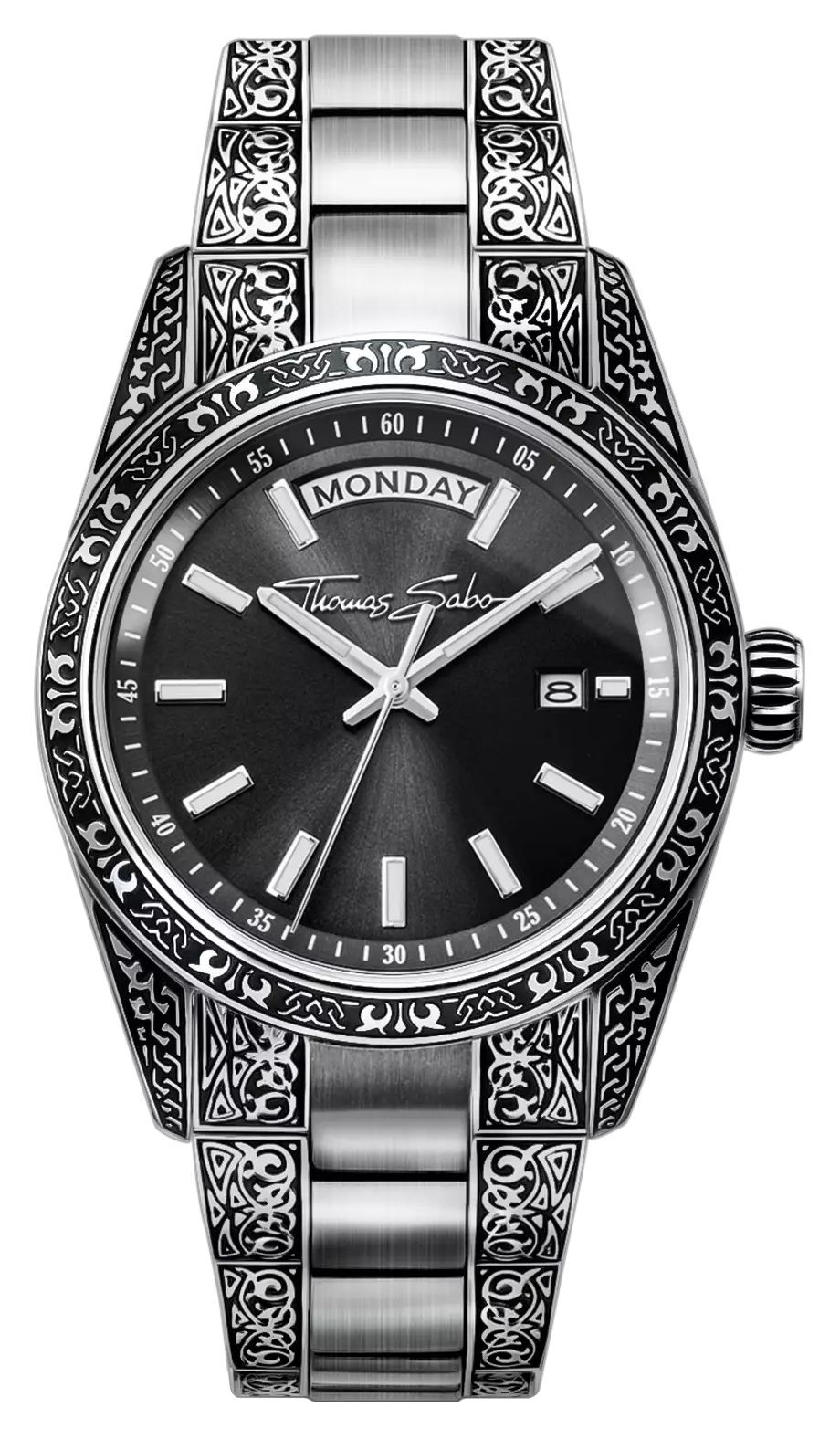 Thomas Sabo Rebel At Heart 'Revive' (36mm) Black Sunburst Dial