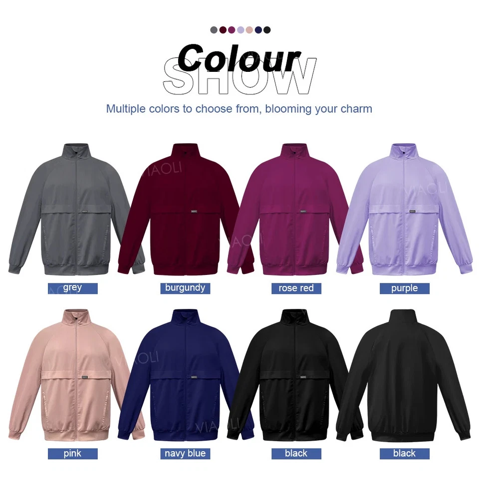 Uniforme médico de enfermería hospital chaqueta uniforme exfoliante hombres top ropa de trabajo Foto 4 de 4