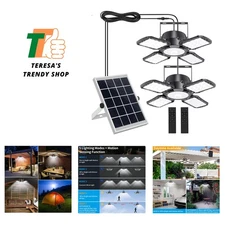 Solar Shed Light Indoor Outdoor, 176LED Solar Powered Pendant Light Daytime A...