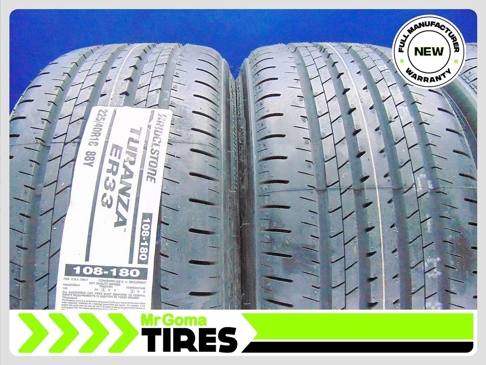 JUEGO DE 4 NEUMÁTICOS NUEVOS 225/40/18 BRIDGESTONE TURANZA ER33 88Y 2254018 Foto 2 de 4