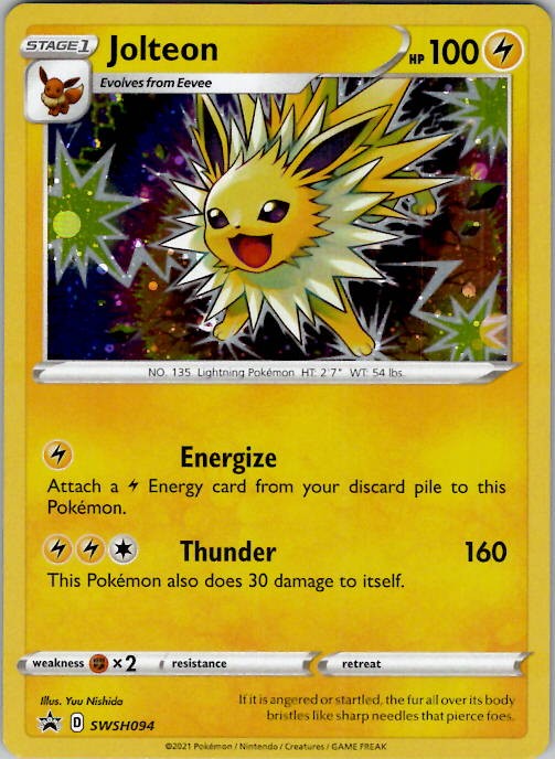 Jolteon - SWSH: Sword & Shield Promo Cards SWSH094 Holo NM