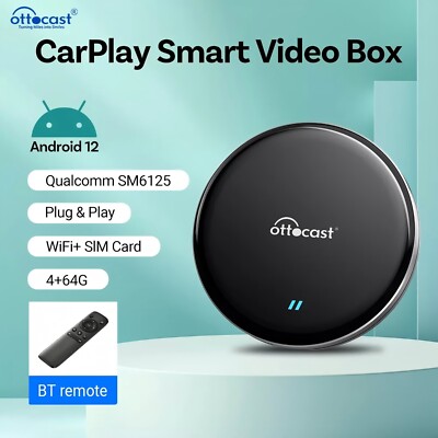 Ottocast Aibox Android Wireless Carplay Adapter &Android Auto *Free Gift Remote