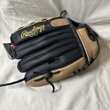 Rawlings PM11RB Playmaker 11in RHT Youth Baseball Glove Black Tan Leather Unisex