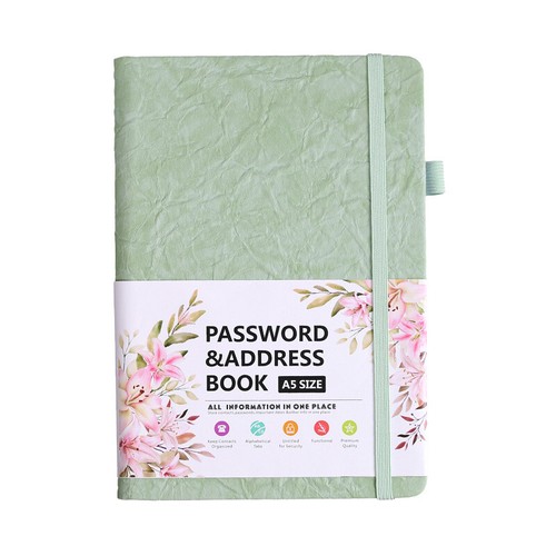 Password Book Hardcover Journal Notebook Internet Address & Password Organizer - Picture 7 of 18